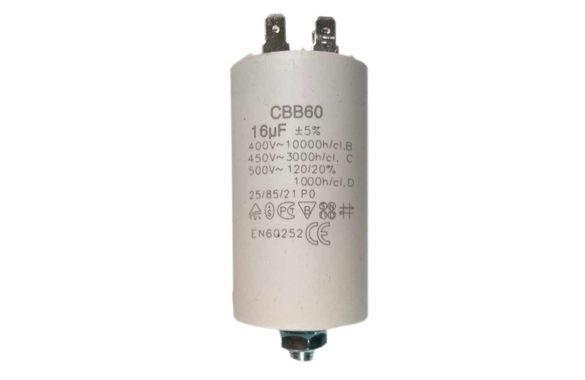 Конденсатор для LG, Samsung, Ariston, СВВ60 16мкФ, 450V, х60160
